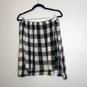 Cloth & Stones Gingham Black & White Off Shoulder